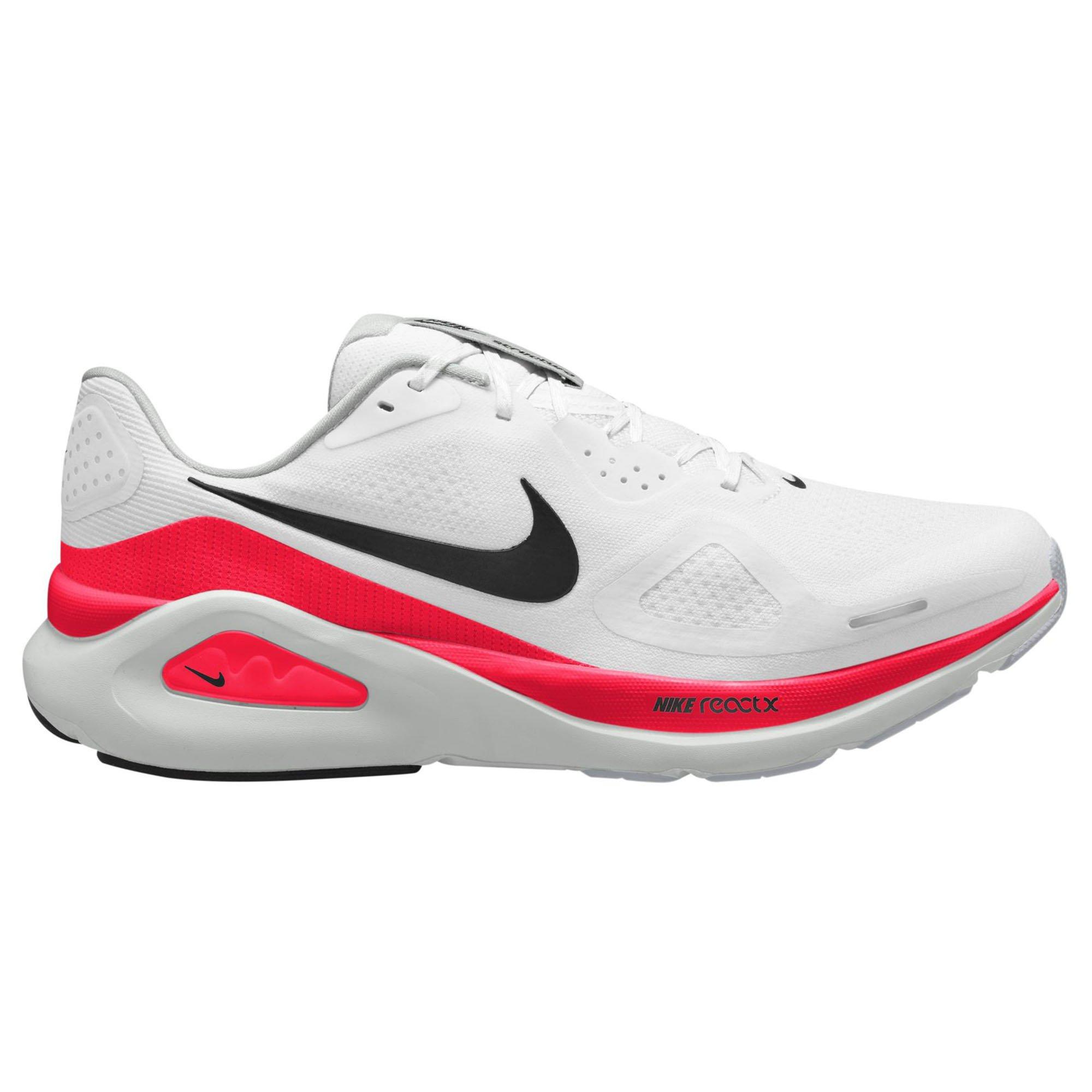 Nike | Men's Structure 26 Running Shoes, White/Black Bright Crimson Photon Dust, Size 13