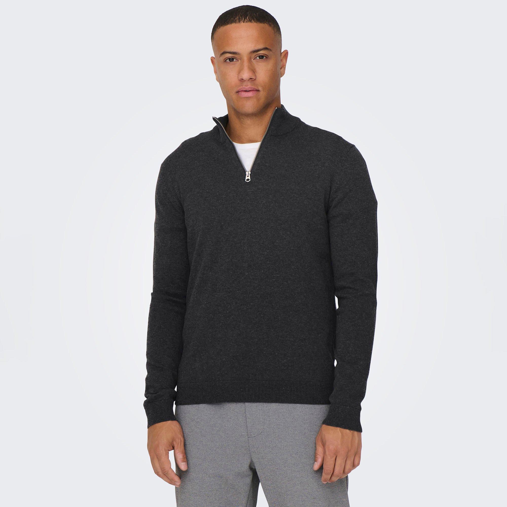 トップス MAATEE & SONS HALF ZIP KNIT SWEATER MAATEE&SONS -Half Zip