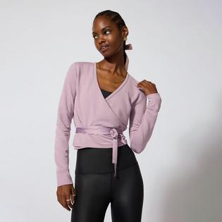 MPG Women's Cozy Fleece Ballet Wrap Sweatshirt