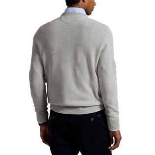 Polo Ralph Lauren Men's Mesh-Knit Cotton Crew Neck Sweater