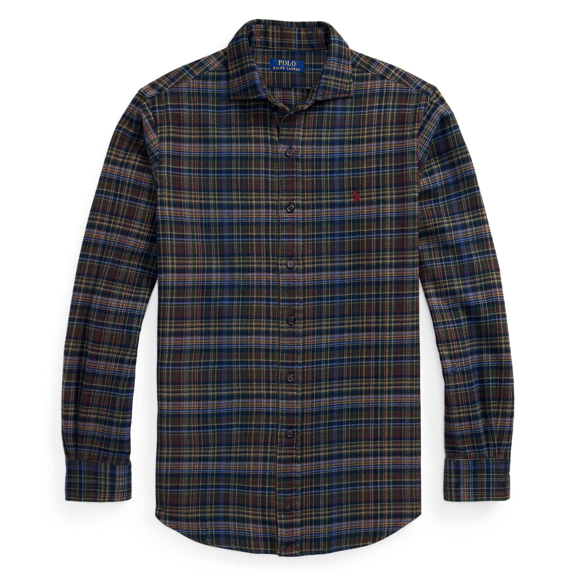 Men's Classic Fit Plaid Brushed Flannel Shirt | Polo Ralph Lauren