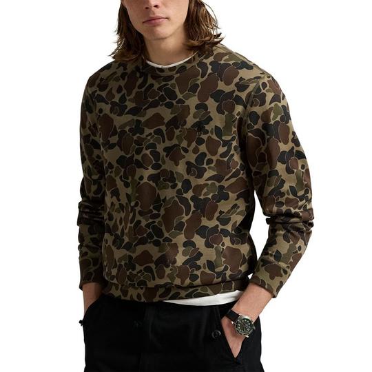 トップス 00s archive Polo Ralph Lauren camo sweat Men's Camo Double-Knit Sweatshirt | Polo Ralph Lauren | Sporting