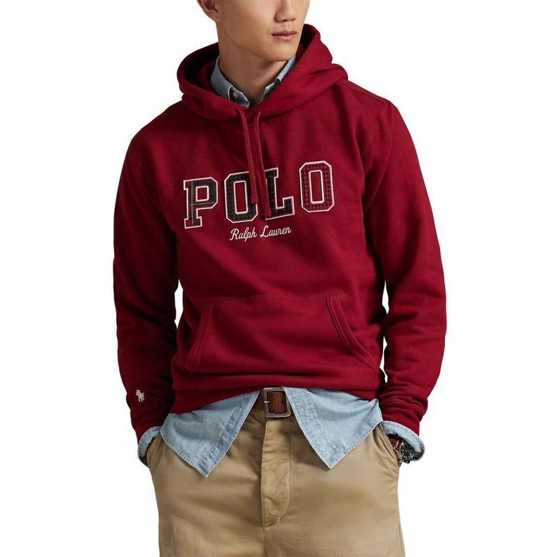 Polo Ralph Lauren Chandail &agrave; capuchon The RL Fleece logo &agrave; carreaux pour hommes