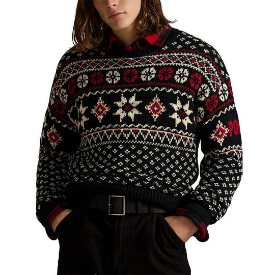 Polo Ralph Lauren Chandail flocon de neige en coton-cachemire pour hommes