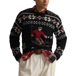 Polo Ralph Lauren Chandail &agrave; image de skieur en laine pour hommes