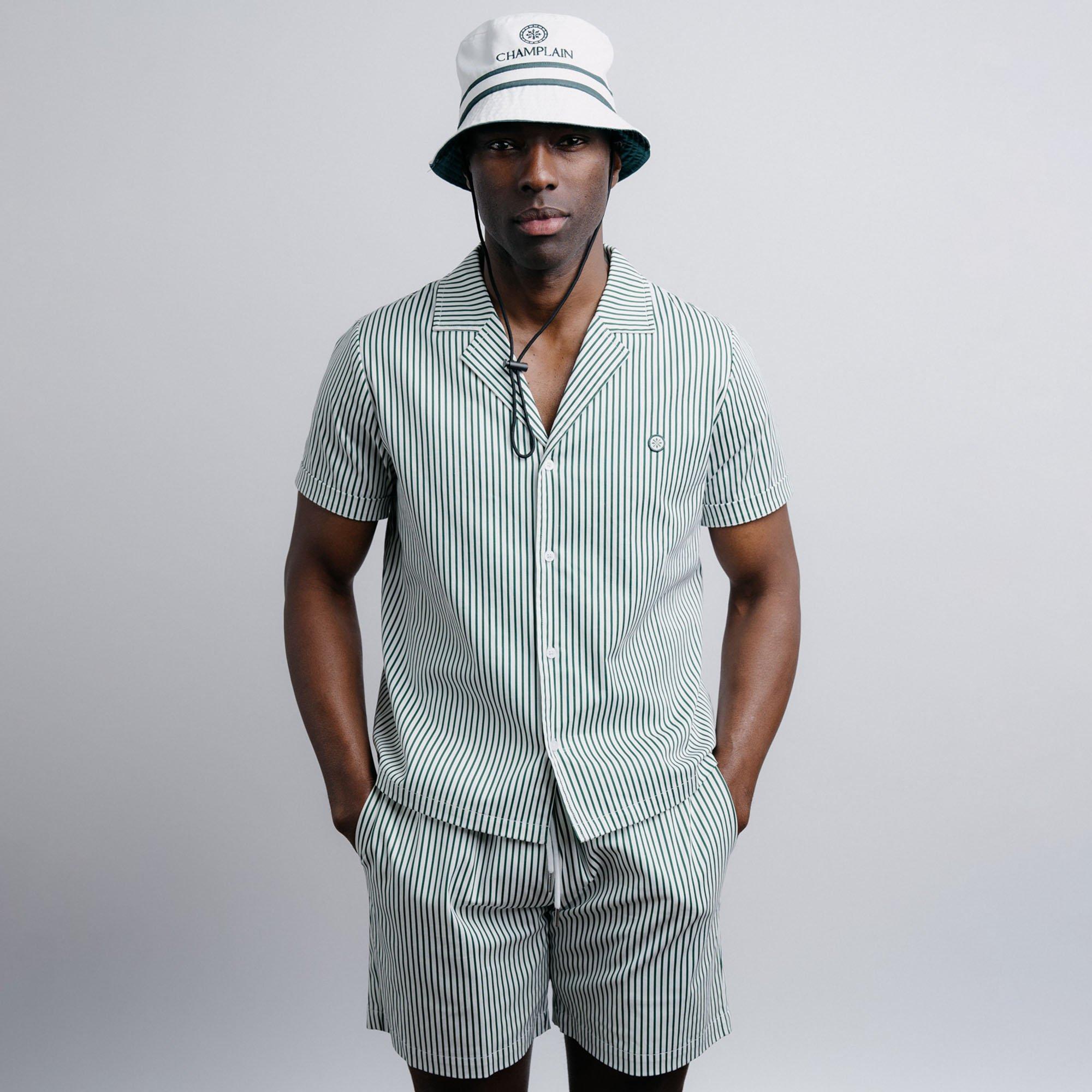 Men's Camp Collar Pinstripe Shirt | Champlain | Sporting Life Online