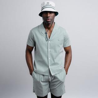 Champlain Men's Camp Collar Pinstripe Shirt