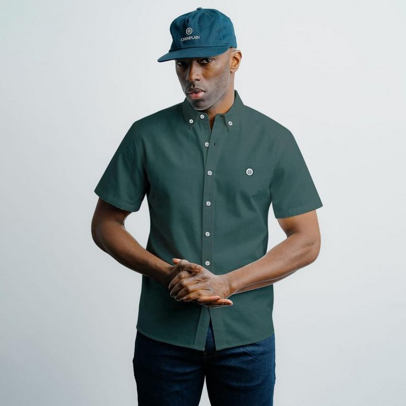 Champlain Chemise Oxford &agrave; manches courtes pour hommes