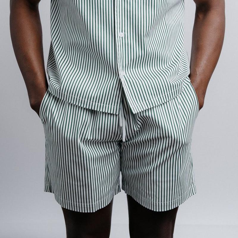 Champlain Short doubl&eacute; &agrave; fines rayures pour hommes