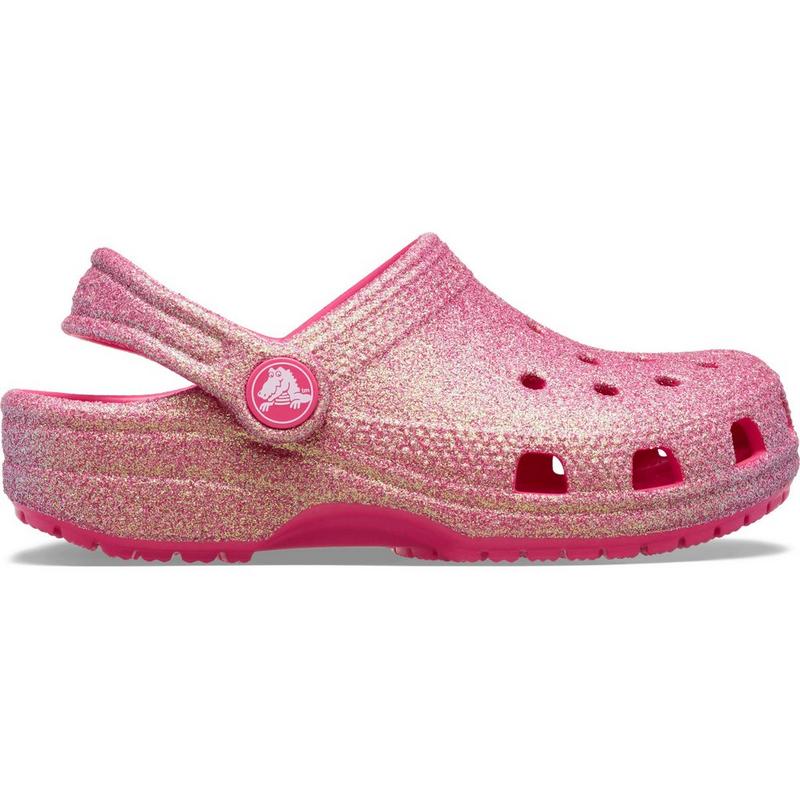 Crocs Sabots Classic Iridescent Glitter pour enfants [11-4]