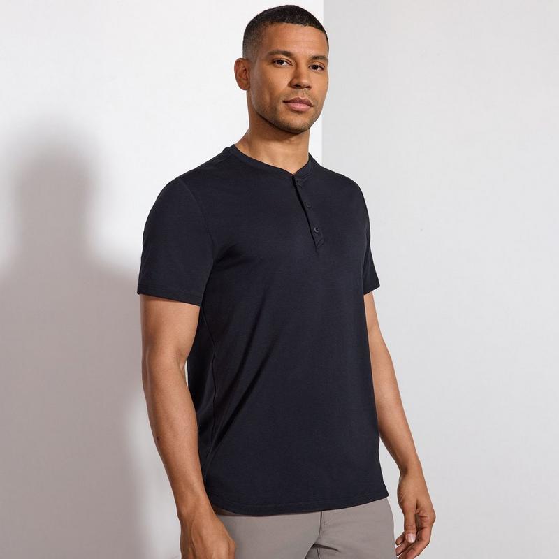 MPG Men's Pima Cotton Henley Top