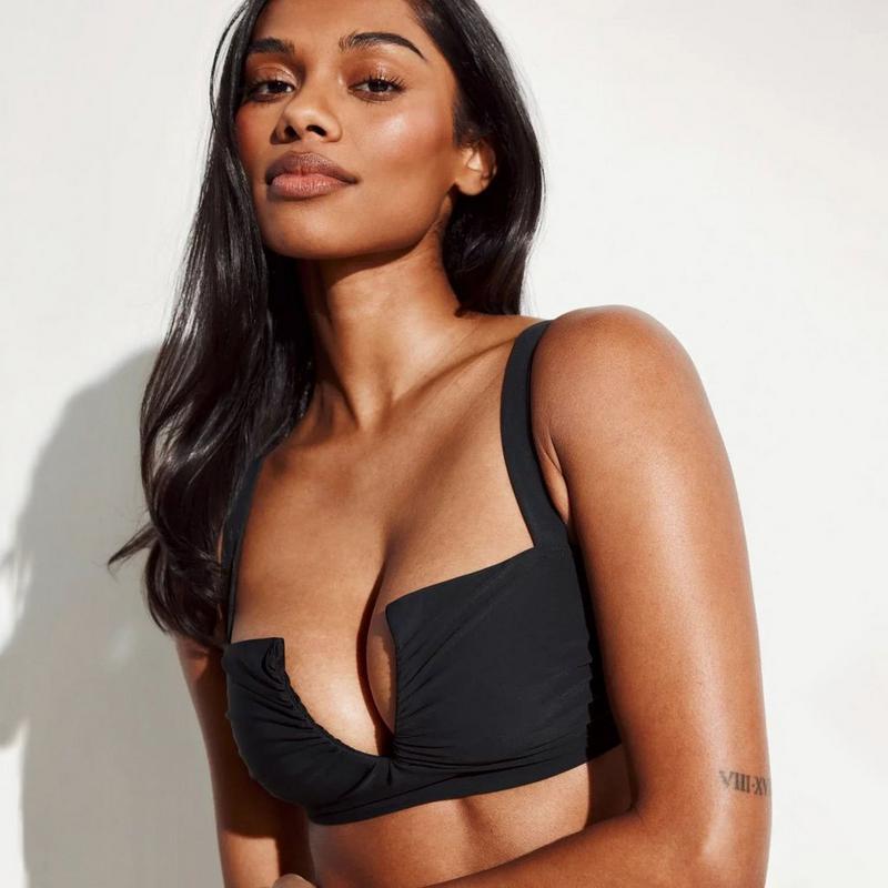 Knix Haut de bikini en tissu fronc&eacute; pour femmes