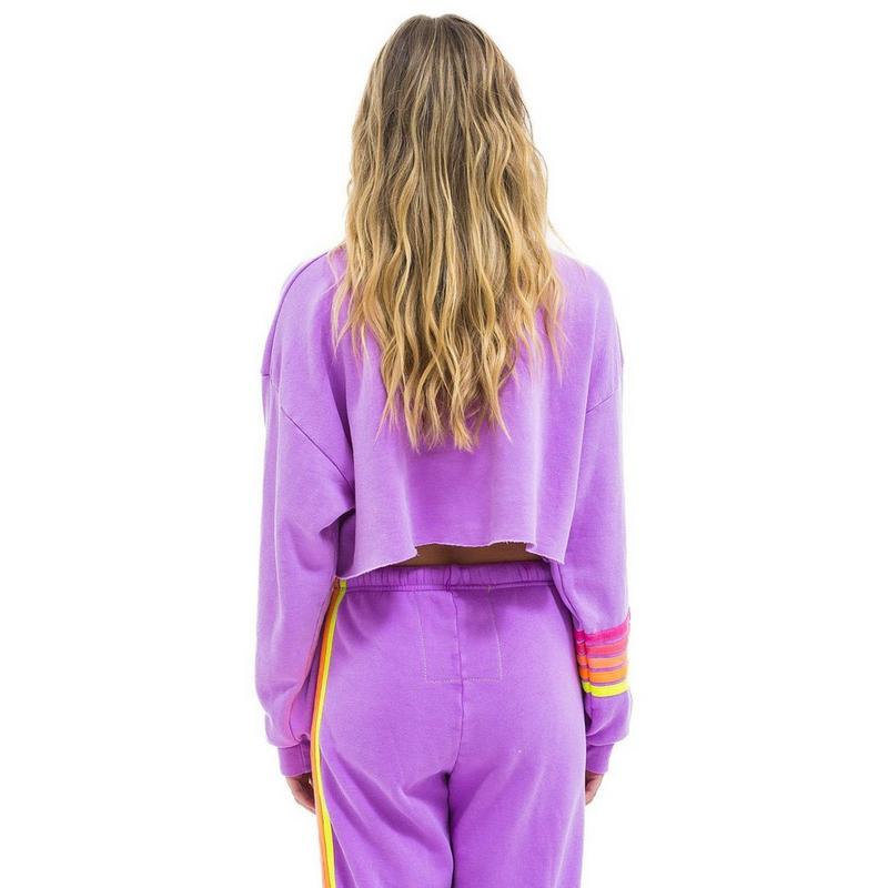 Aviator Nation Chandail court Rugby Stitch pour femmes