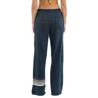 Aviator Nation Women's Rugby Stitch Wide Leg Pocket Sweatpant