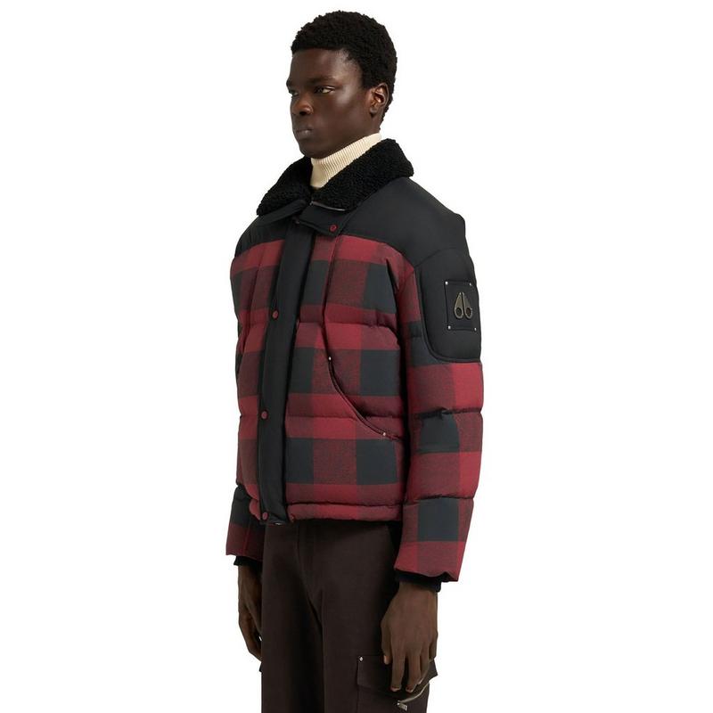 Moose Knuckles Veste bouffante &agrave; carreaux Everest pour hommes