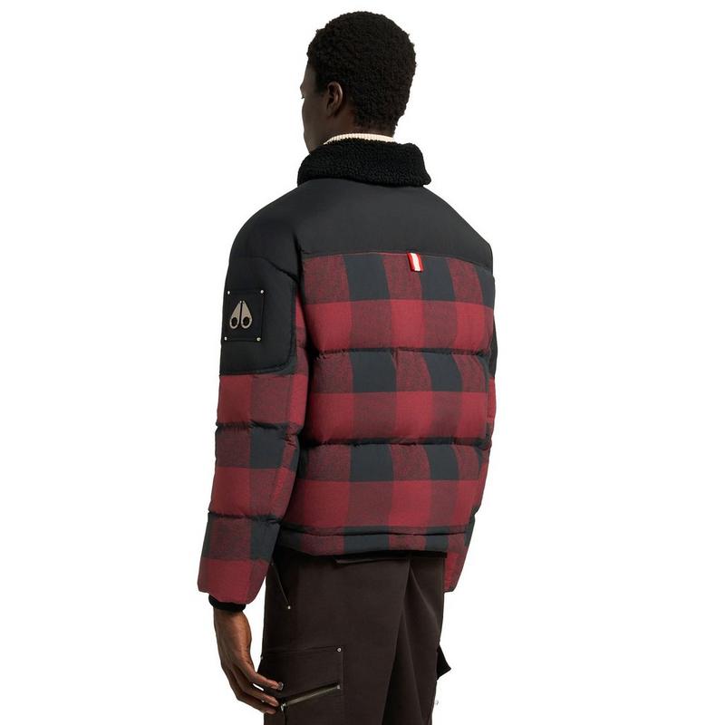 Moose Knuckles Veste bouffante &agrave; carreaux Everest pour hommes