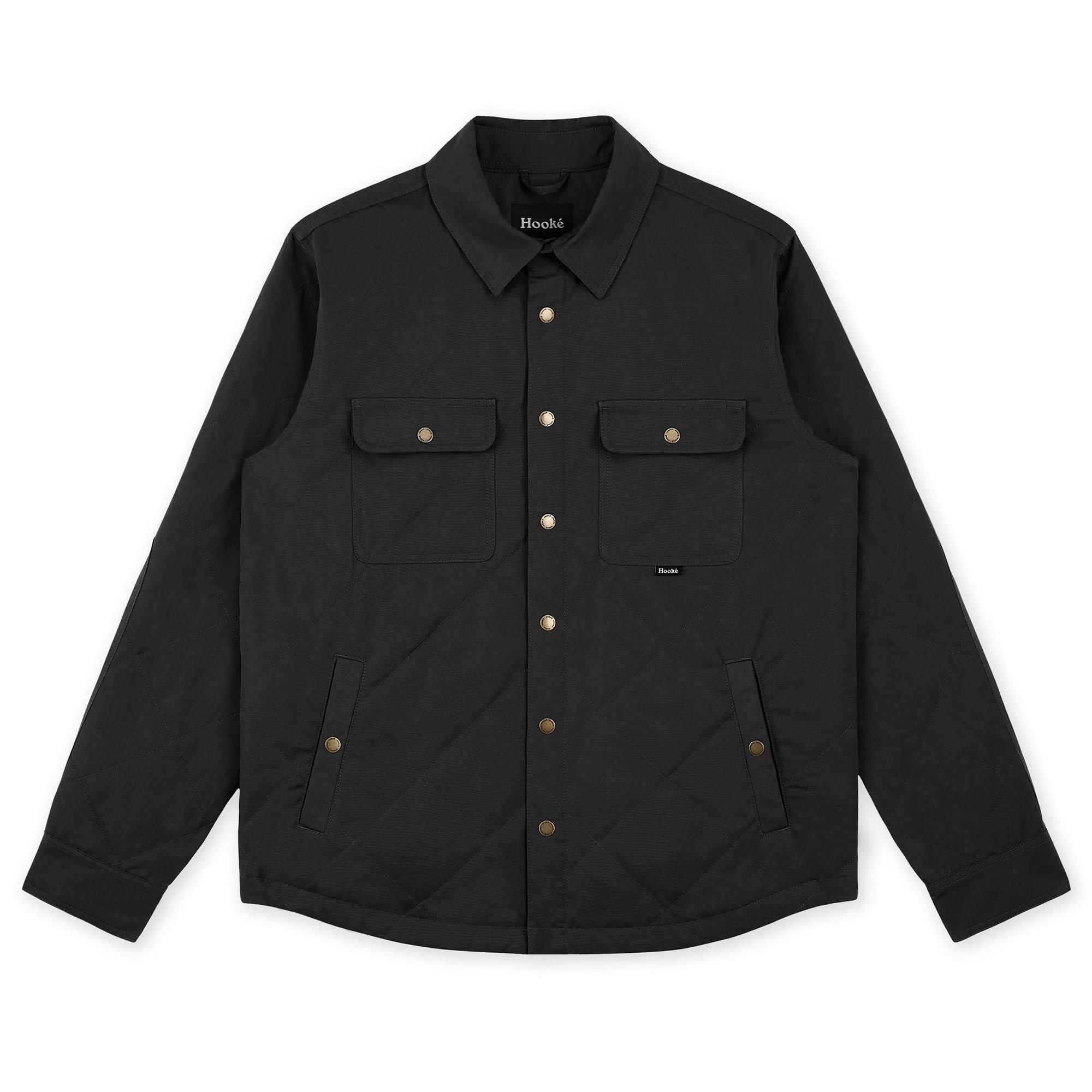 Hooké | Men's Quilted Jack Shirt Jacket, Black, Size XL