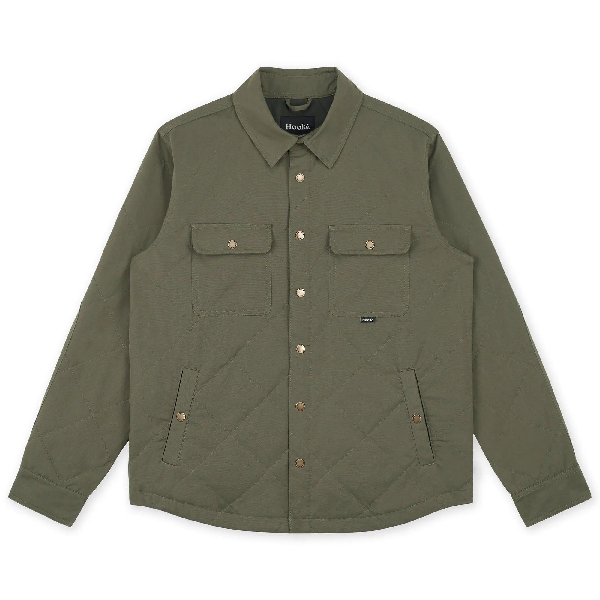 Hooké | Men's Quilted Jack Shirt Jacket, Burnt Olive, Size Small