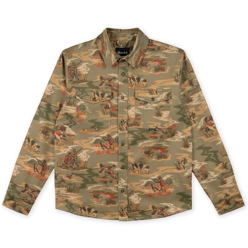 Hook&eacute; Chemise de flanelle Duck Hunting pour hommes