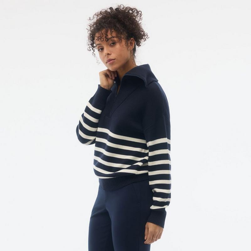 FIG Clothing Chandail Zina &agrave; demi-glissi&egrave;re pour femmes