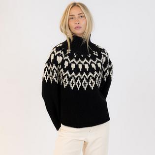 Lyla + Luxe Women's Aggie Fair Isle Mock Neck Sweater