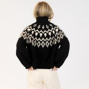 Lyla + Luxe Women's Aggie Fair Isle Mock Neck Sweater