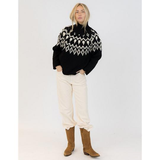 Women's Aggie Fair Isle Mock Neck Sweater | Lyla + Luxe | Sporting