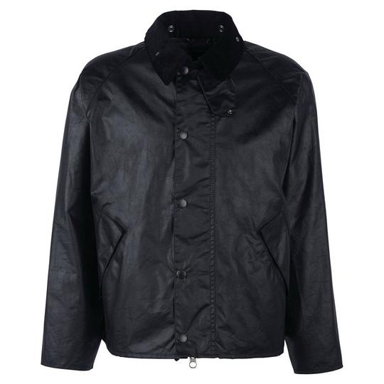 【良品】Barbour NEW TRANSPORT JACKET ブラック L Barbour Transport Wax Jacket Black