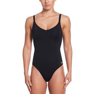 Nike Women's Effortless Essential V-Neck One-Piece Swimsuit