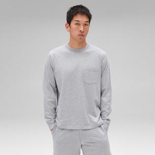 Reigning Champ Men's Midweight Jersey OG Pocket Long Sleeve T-Shirt