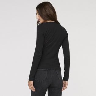 DUER Women's Ribbed Pima Fitted Button-Down Top