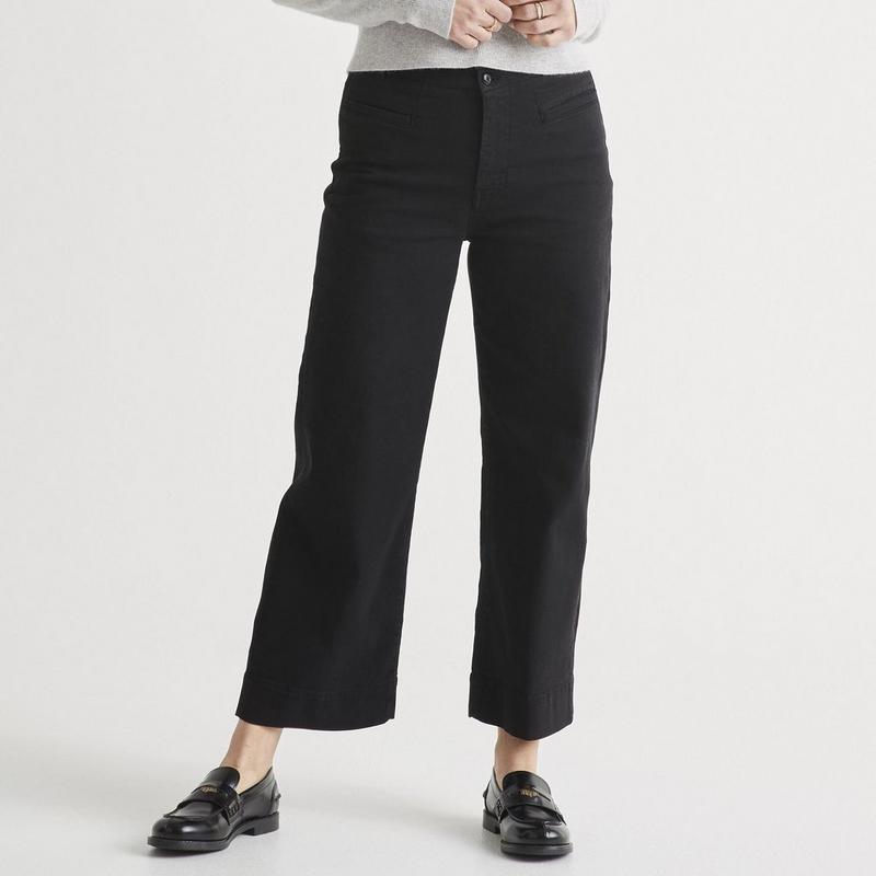 DUER Pantalon large LuxTwill taille haute pour femmes