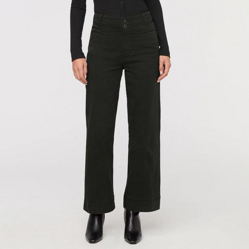 DUER Pantalon large LuxTwill taille haute pour femmes