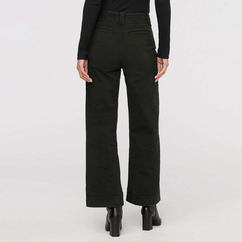 DUER Pantalon large LuxTwill taille haute pour femmes