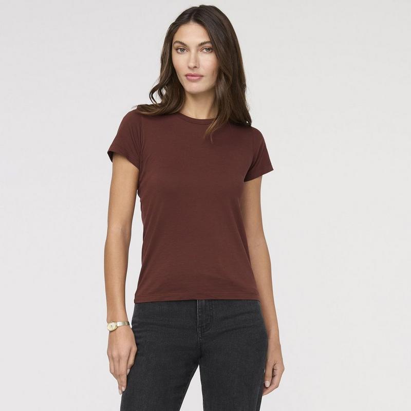 DUER Women's PurePima Slim Crew T-Shirt