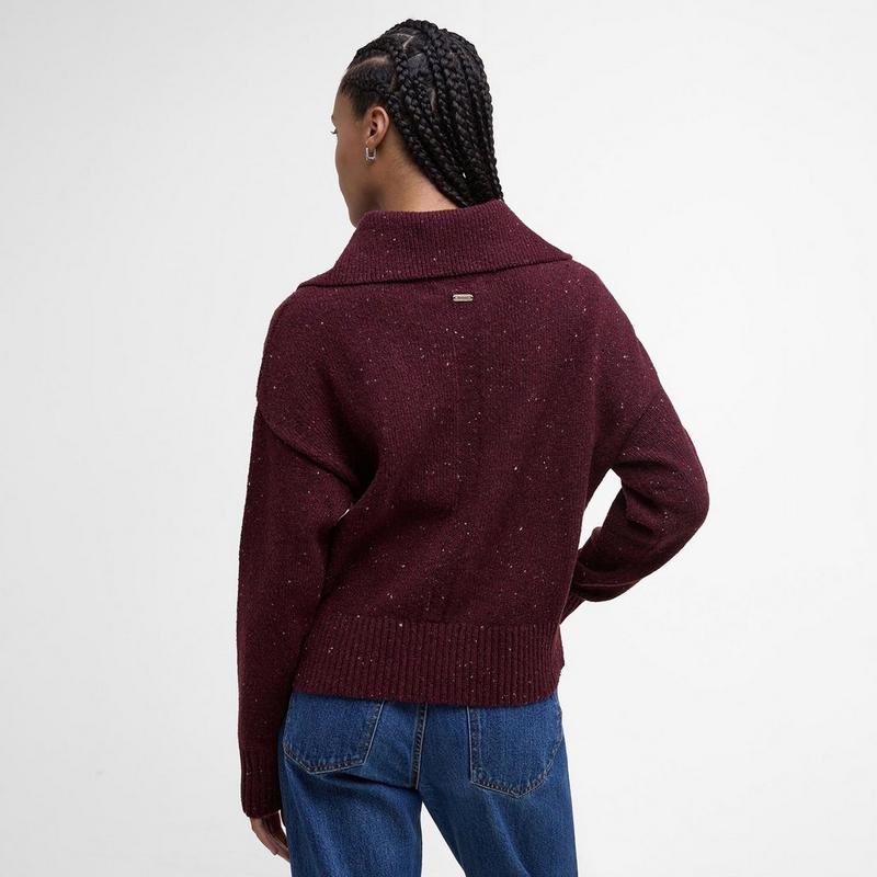 Barbour Chandail tricot&eacute; Lavensdale &agrave; demi-fermeture &eacute;clair pour femmes