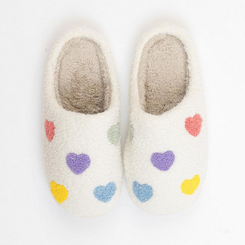 Lyla + Luxe Pantoufle Sherpa en forme de c&oelig;ur pour femmes