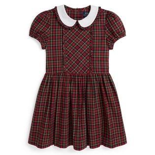 Polo Ralph Lauren Robe &agrave; carreaux en popeline de coton &agrave; volants pour filles [2-6X]