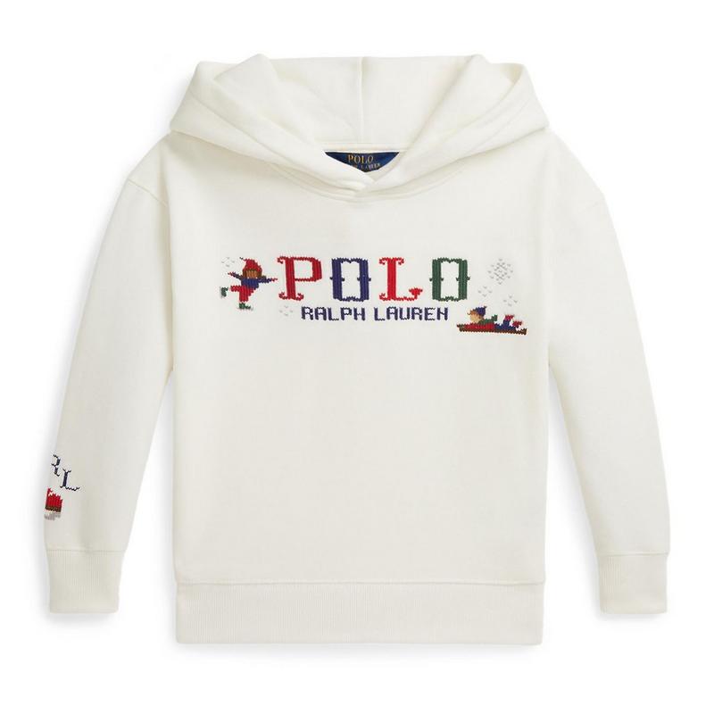 Polo Ralph Lauren Chandail &agrave; capuchon en molleton avec logo brod&eacute; pour filles juniors [2-6]