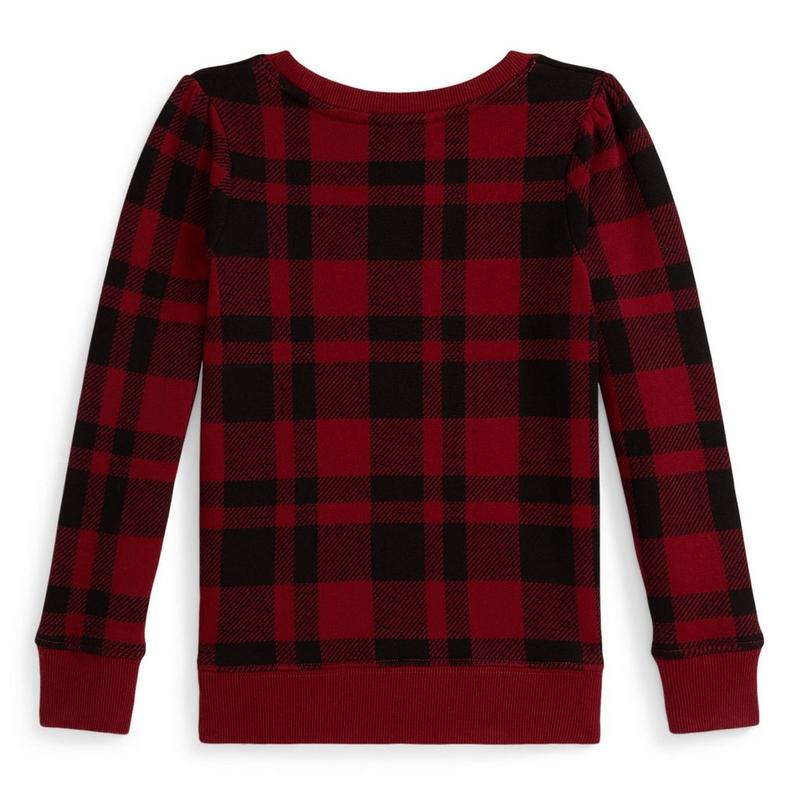 Polo Ralph Lauren Chandail en molleton Polo Bear &agrave; carreaux pour filles [2-6X]