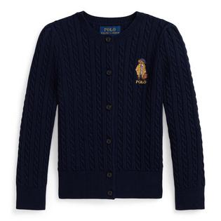 Polo Ralph Lauren Girls' [2-6X] Polo Bear Mini-Cable Cotton Cardigan