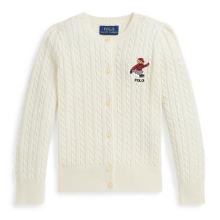 Polo Ralph Lauren Girls' [2-6X] Polo Bear Mini-Cable Cotton Cardigan