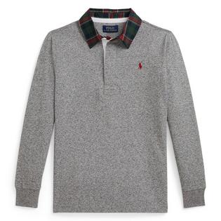 Polo Ralph Lauren Chandail de rugby en jersey de coton avec col &agrave; carreaux pour gar&ccedil;ons [2-7]
