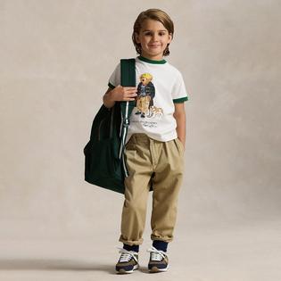 Polo Ralph Lauren T-shirt Polo Bear &agrave; col contrastant pour gar&ccedil;ons [2-7]