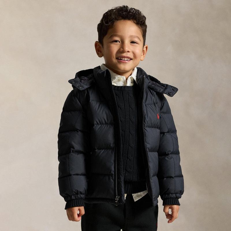Polo Ralph Lauren Veste &agrave; capuchon en duvet Ripstop pour gar&ccedil;ons [2-7]