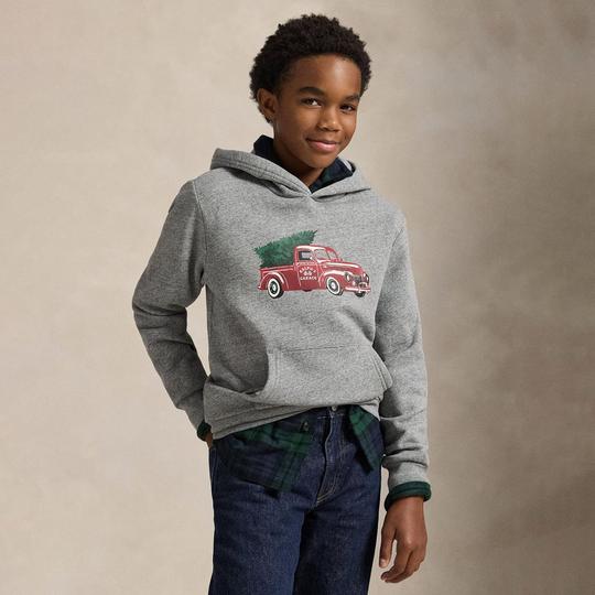 Polo Ralph Lauren Junior Boys   8-20  Truck Print Fleece Hoodie