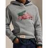 Junior Boys   8-20  Truck Print Fleece Hoodie