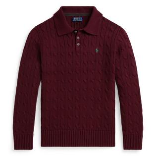 Polo Ralph Lauren Junior Boys' [8-20] Cable Knit Cotton Polo Sweater