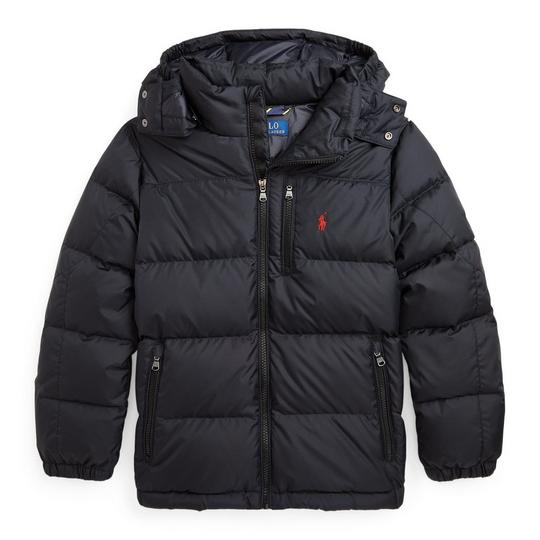 Polo by Ralph Lauren ブラックジャケット M Junior Boys' [8-20] Ripstop Down Hooded Jacket | Polo Ralph Lauren