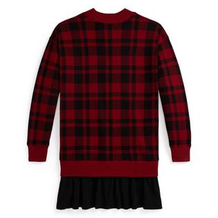 Polo Ralph Lauren Robe en molleton &agrave; carreaux Buffalo pour filles juniors [7-16]